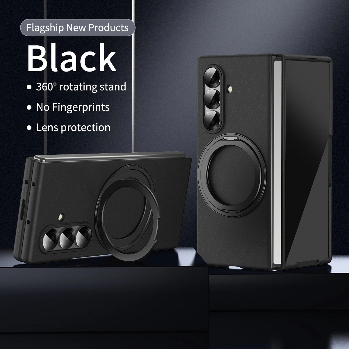 

For Samsung Galaxy Z Fold 7 6 5 4 3 Case Magnetic Holder Ring Magsafe Wireless Charge Case For Galaxy Fold7 Full Screen Cover