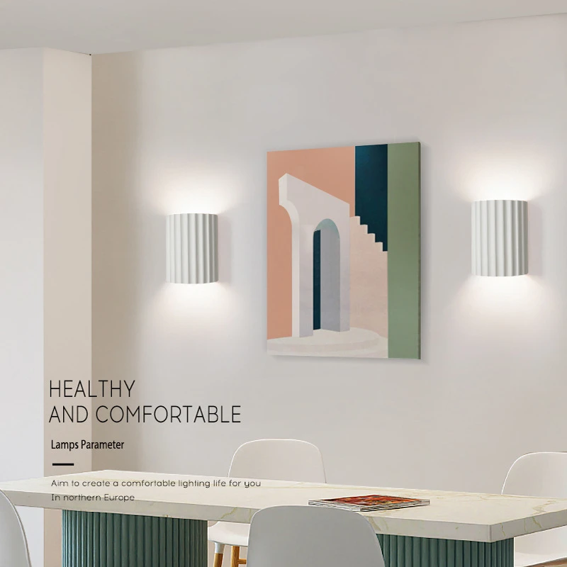 Nordic Modern Resin LED Wall Lamps Home Creative Decor Background Light For Corridor Aisle Loft Staircase Porch Gallery Fixture