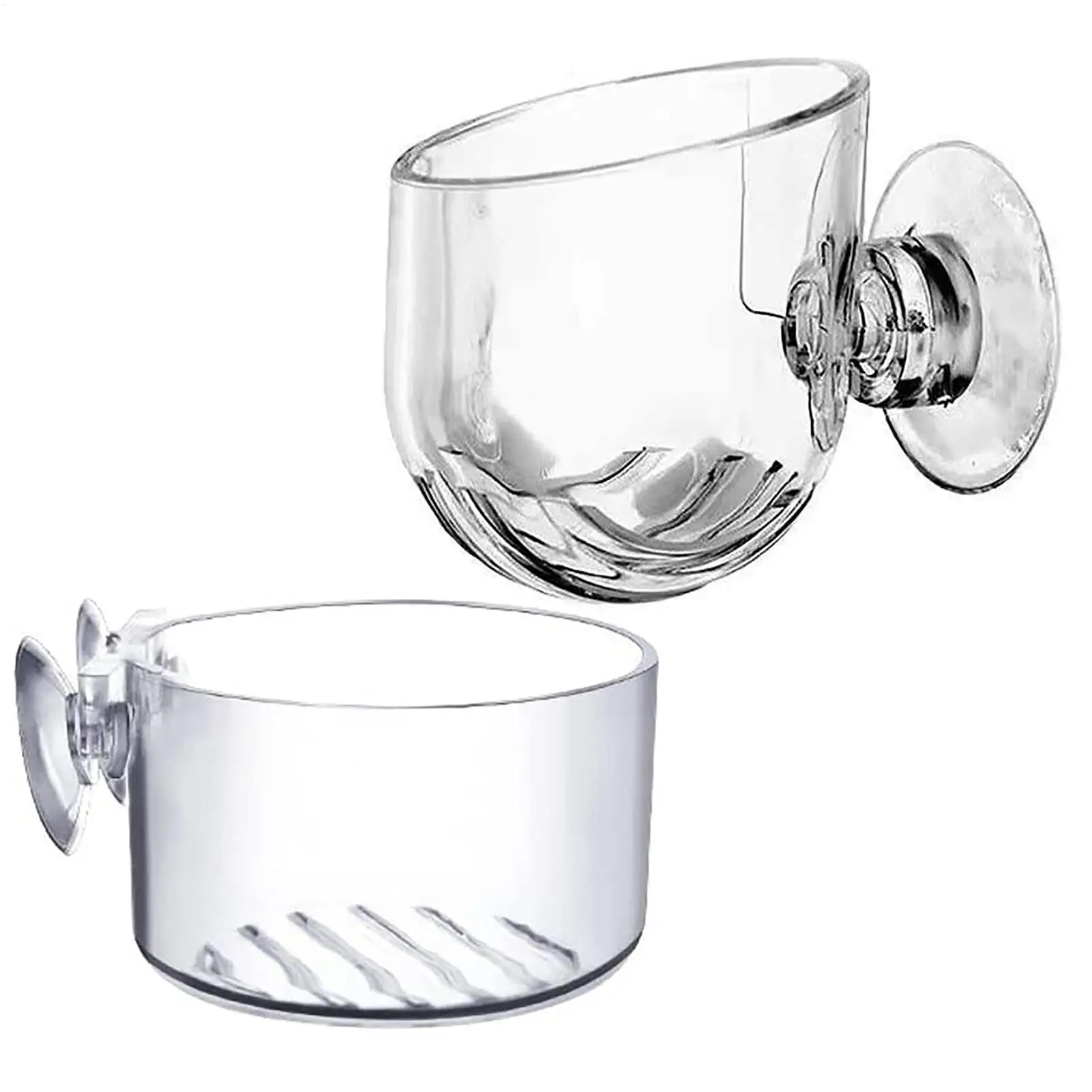 Maceta Decorativa para Acuario, Maceta Acrílica para Plantas Acuáticas con Soporte de Succión, Accesorios para Paisajes Acuáticos, Vivarios y Terrarios