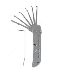 Practice Set Lock Pick Set Locksmith Supplies Broken Key Auto Extractor Remove Hook Stainless Steel DIY Hand Tool
