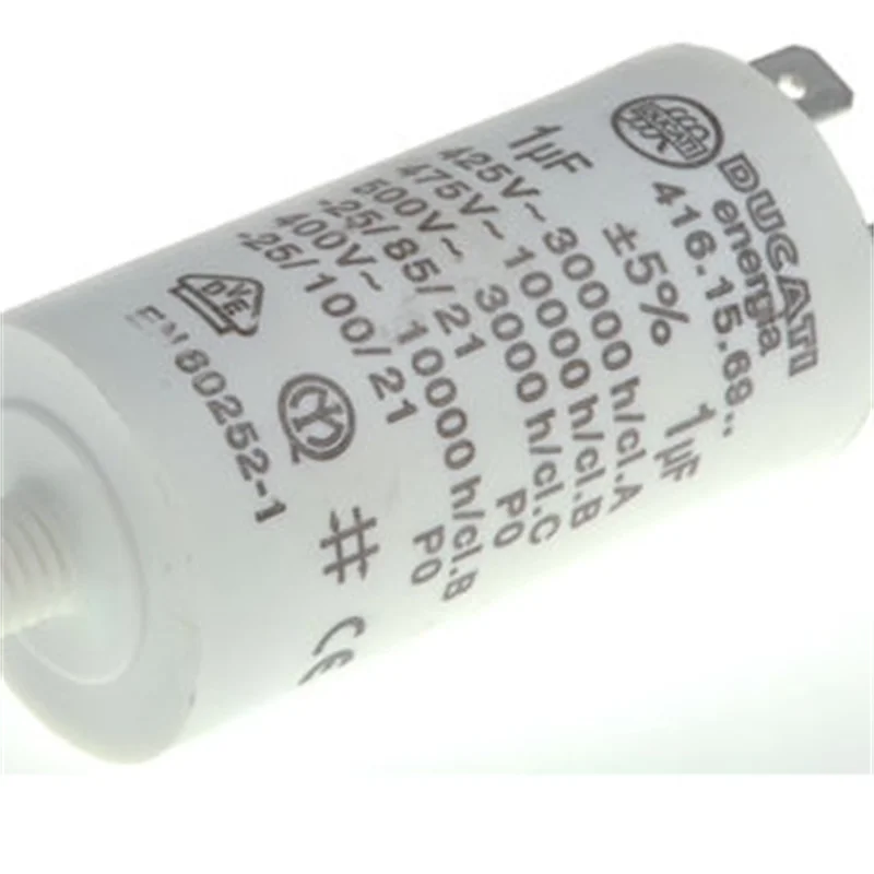 4161569-1uf-425v-500v-新品輸入純正始動コンデンサ、原産地ルーマニア