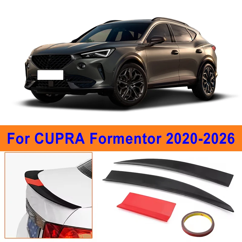 For CUPRA Formentor 2020-2026 3-Section ABS Rear Trunk Spoiler 115-125cm Adjustable Sports Decor Top Wing Car Exterior Parts