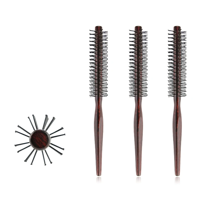 Nylon Round Hair Brush Anti-Static Comb Hairdressing Blow Drying to Tool