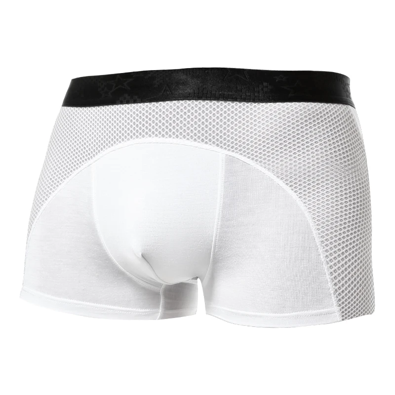 3PCS of Men's Underwear, Men's Ice Mesh Boxer Briefs, Summer Sports Boxer Shorts, Thin, Breathable and Comfortable Underwear