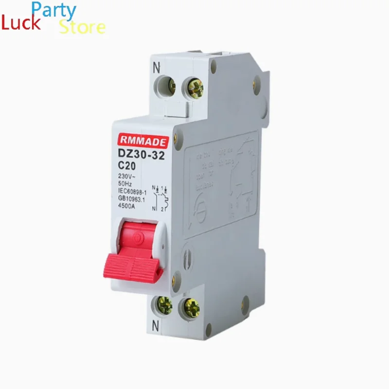 Воздушный переключатель DZ30-32 1P + N 16A 20A 25A 32A бытовой DPN переключатель защиты от перегрузки и короткого замыкания