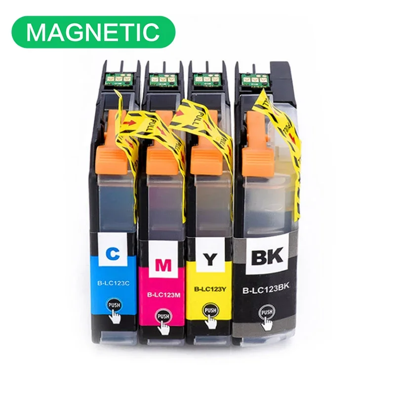 Printer Cartridge LC123 Magnetic LC123 Compatible Ink Cartridges for Brother LC123 mfc-J4510DW MFC-J4610DW MFC-J4410DW J4710DW