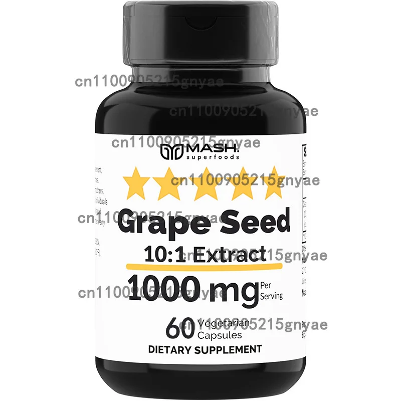 120-Count Organic Grape Seed Extract Capsules | Powerful Antioxidant - Skin Whitening & Immune Health Support