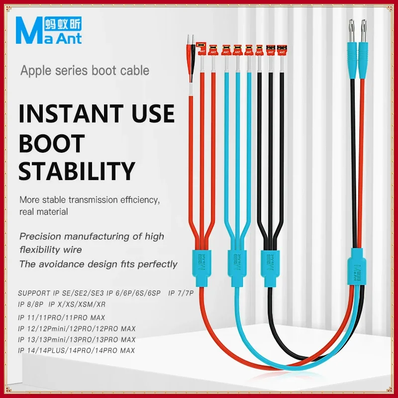 MaAnt PY1 3A 1to3 IP Series Power on cable for IPHONE 6-14PM Flexible Screen Repair Cable High Precision 1:1 Battery Holder