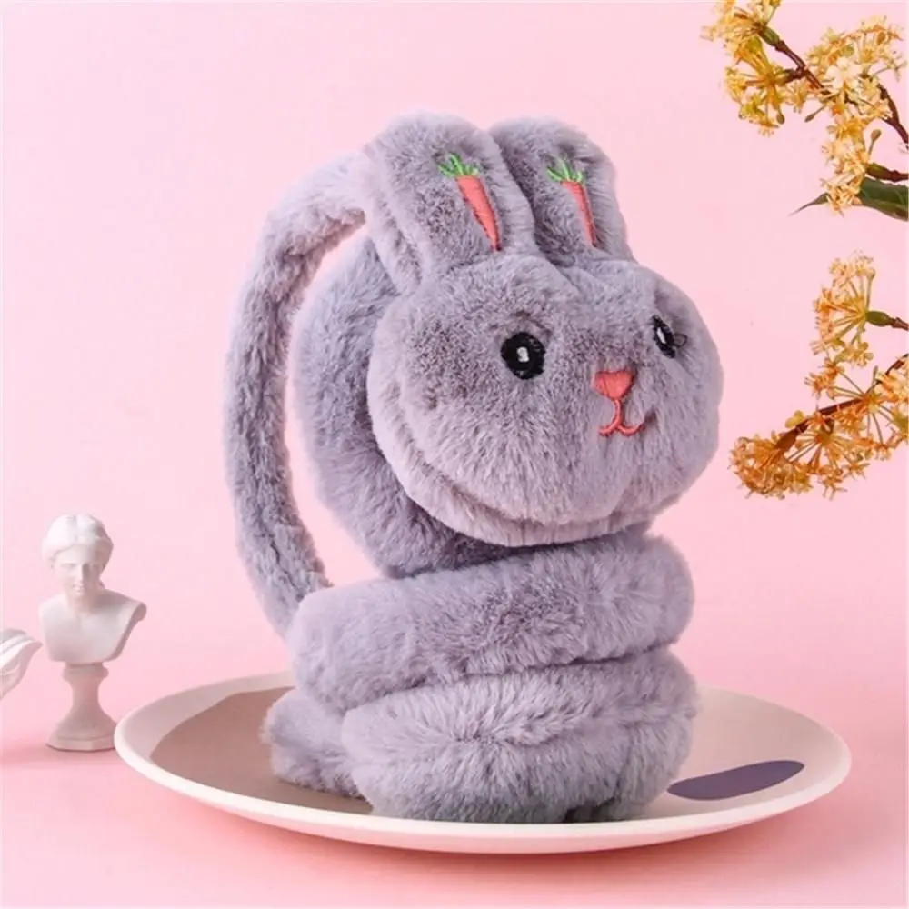 Cartoon Kid Kawaii fascia per capelli Earlap Winter Outdoor Rabbit Warm paraorecchie peluche spessa morbida copertura per l\'orecchio regolabile