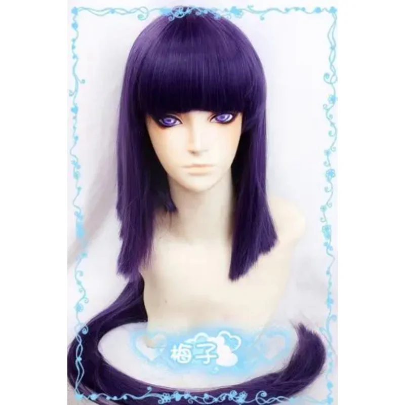 Log Horizon Akatsuki 100cm Long Purple Bla Cosplay Wig clip ponytai