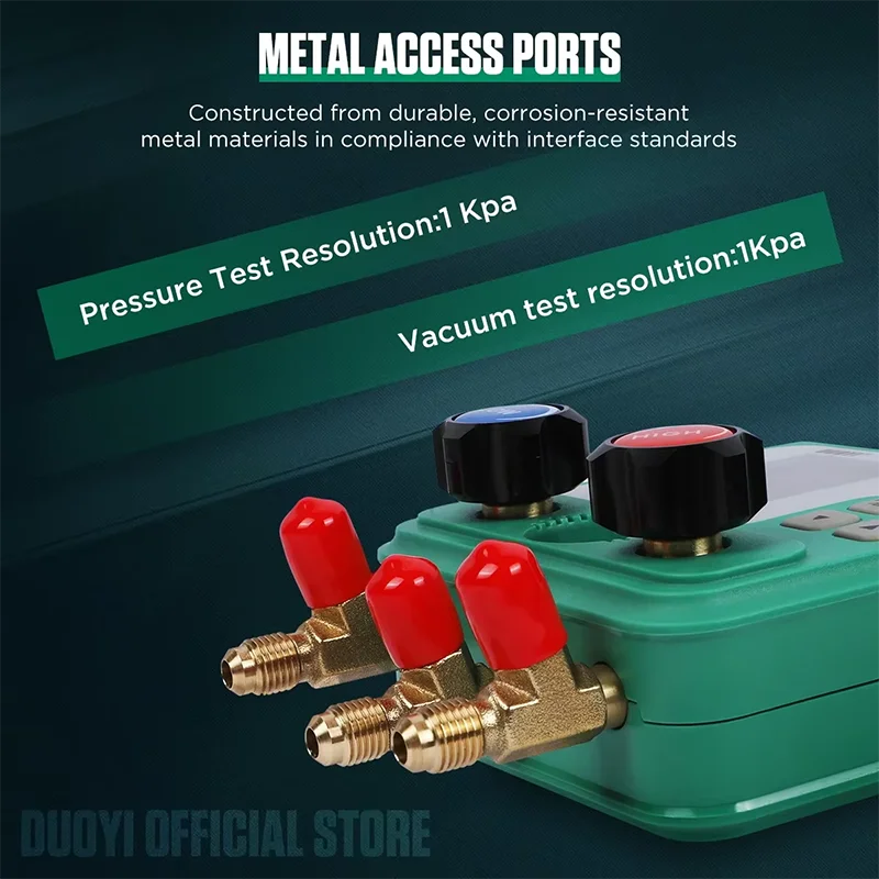 DY523 Refrigeration Pressure Gauge Digital Vacuum Manifold Tester Meter Vacuum Meter for HVAC Air Conditioner Tool