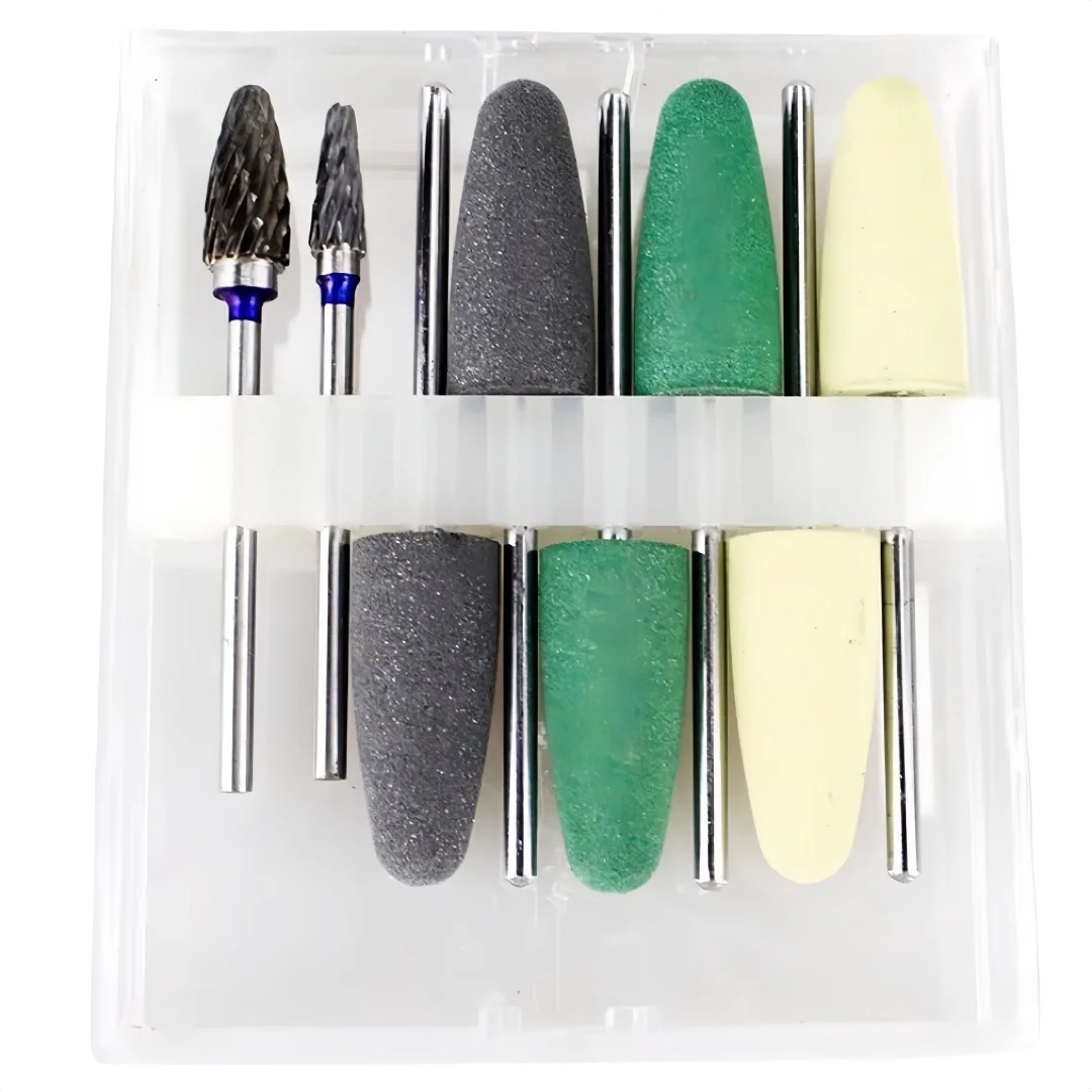 

8pcs/set Dental Rubber Polishing Grinding Head Tungsten Steel Polishing Head 2.35mm Polishing Tool Set for Dental Laboratory