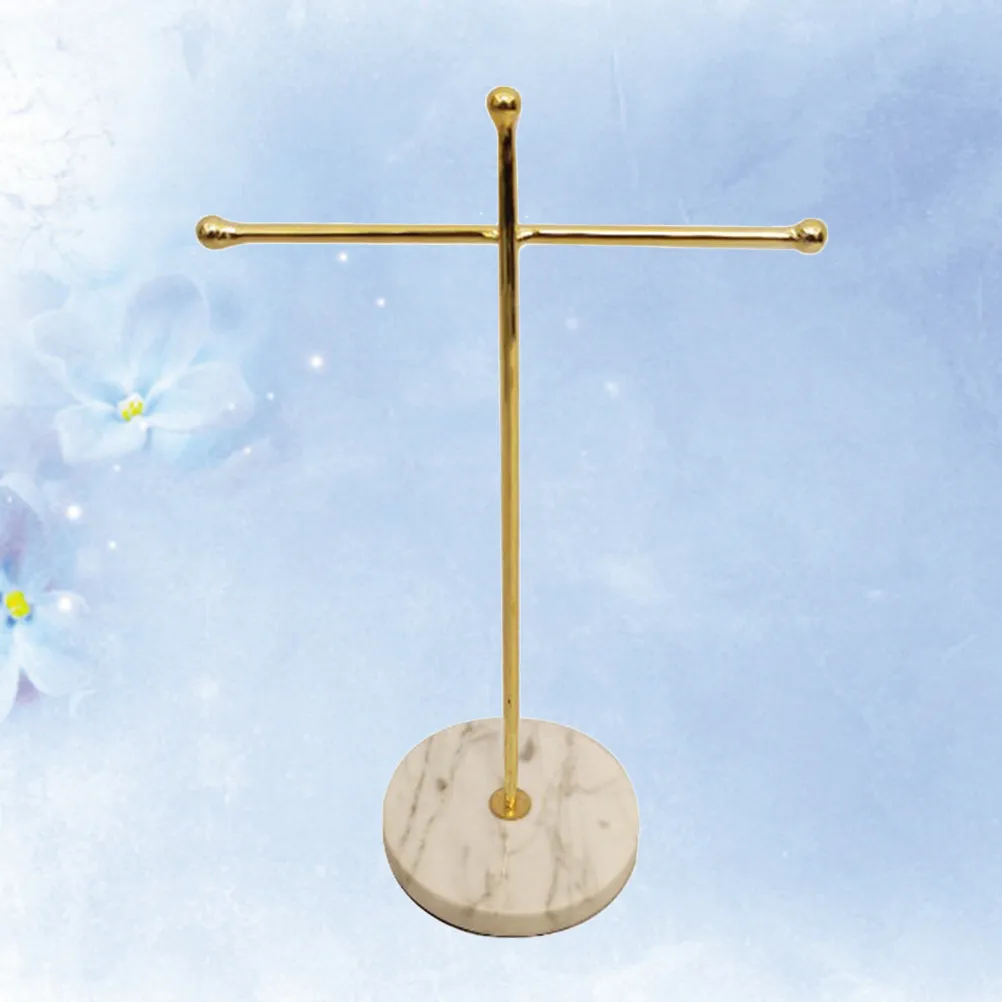 

Подставка для украшений в форме креста с элегантным мраморным основанием для серег, браслетов, колец. Идеально подходит для дома, розничной торговли, рукоделия.