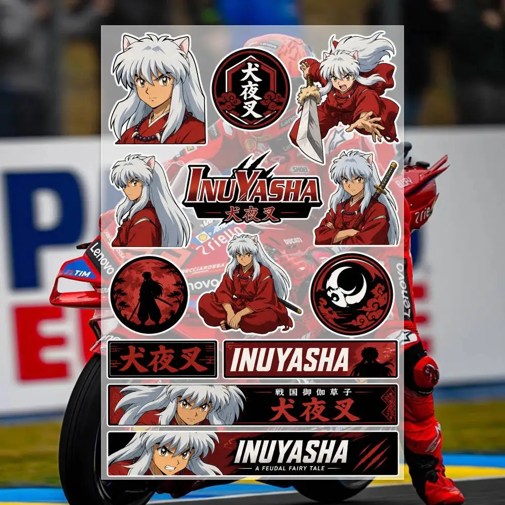 I-Inuyasha Japanese Motorcycle Sticker Suitable for Motorcycle Body Reflective Car Sticker Helmet Decal
