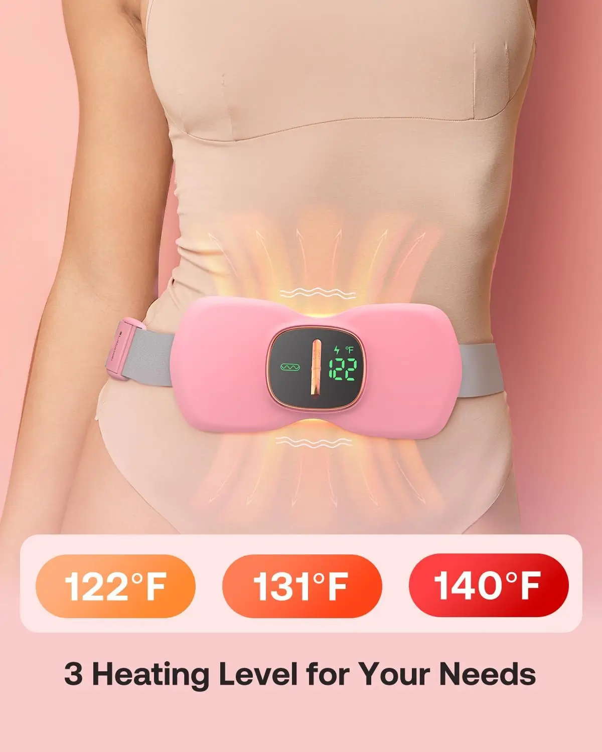 Heating Pad for Menstrual Cramps, Portable Menstrual Heating Pad, Period Pain Relief Heating Pad, Back or Abdomen Heating Belt,