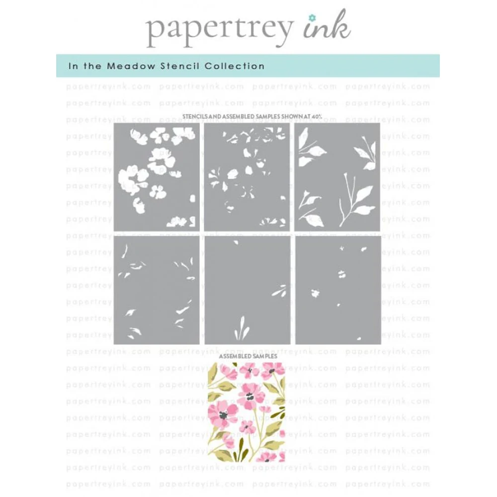 

In the Meadow Stencil Collection (Set of 6) Layering Stencils for Scrapbooking Greeting Card Making Photo Album Decoration Molds