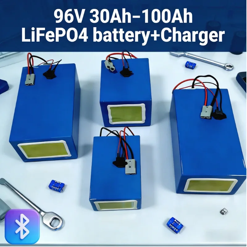 Top-tier 96V 30–100Ah LiFePO4 Battery Packs | Smart BMS, 2000+ Cycles, Fast-Charge Ready for Industry