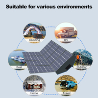 SUKFLOW Folding Paneles Solares 100W 200W 400W 18V-20V Portable PV Wall Panels for Estacion Ee Energía Portátil Solar inversor