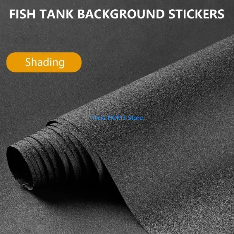 A5YD Black Aquarium Background Sticker لمعارض ومسابقات خزانات الأسماك