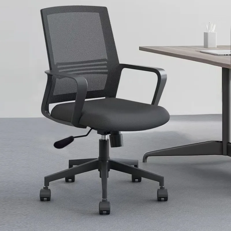 Modern Simple Office Chairs Comfortable Sponge Cushion Mesh Back Office Computer Chair Height-Adjustable Office Furniture FYOC