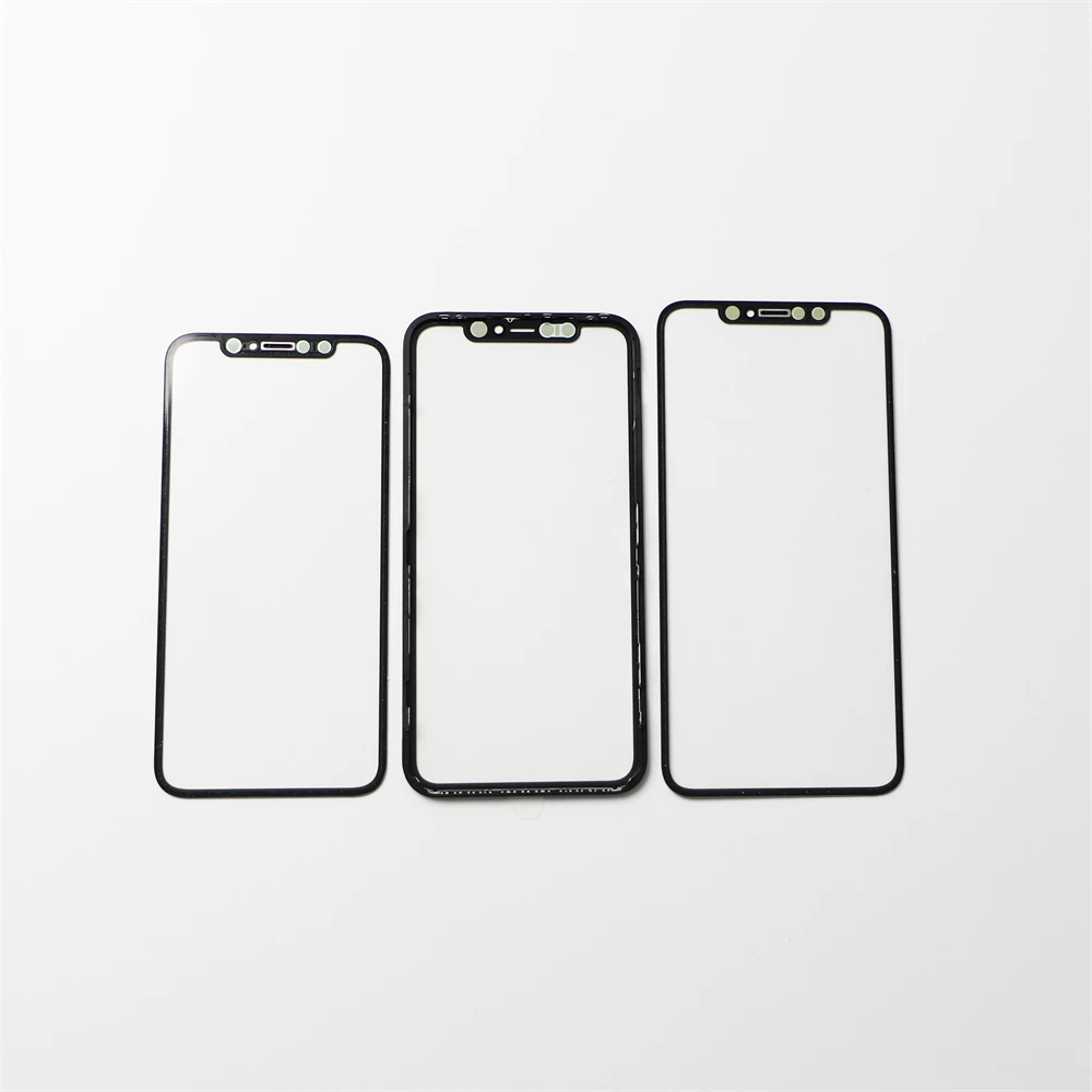 New 5pcs LCD Screen Front Outer Glass+OCA Film External Glasses Lens Panel Parts Replacement For iPhone 16 15 14 Pro Max Repair