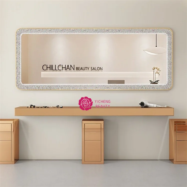 Yicheng Beauty New European-style Hair Salon Tool Cabinet Barber Shop Tool Cabinet Golden Drawer Cabinet for Sale