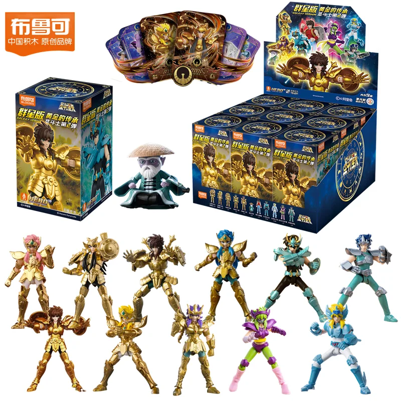 

Blokees Gold Saint Building Block Весы Доко Стрелец Saint Seiya Сборка игрушек Shura Aiolos детский подарок на день рождения