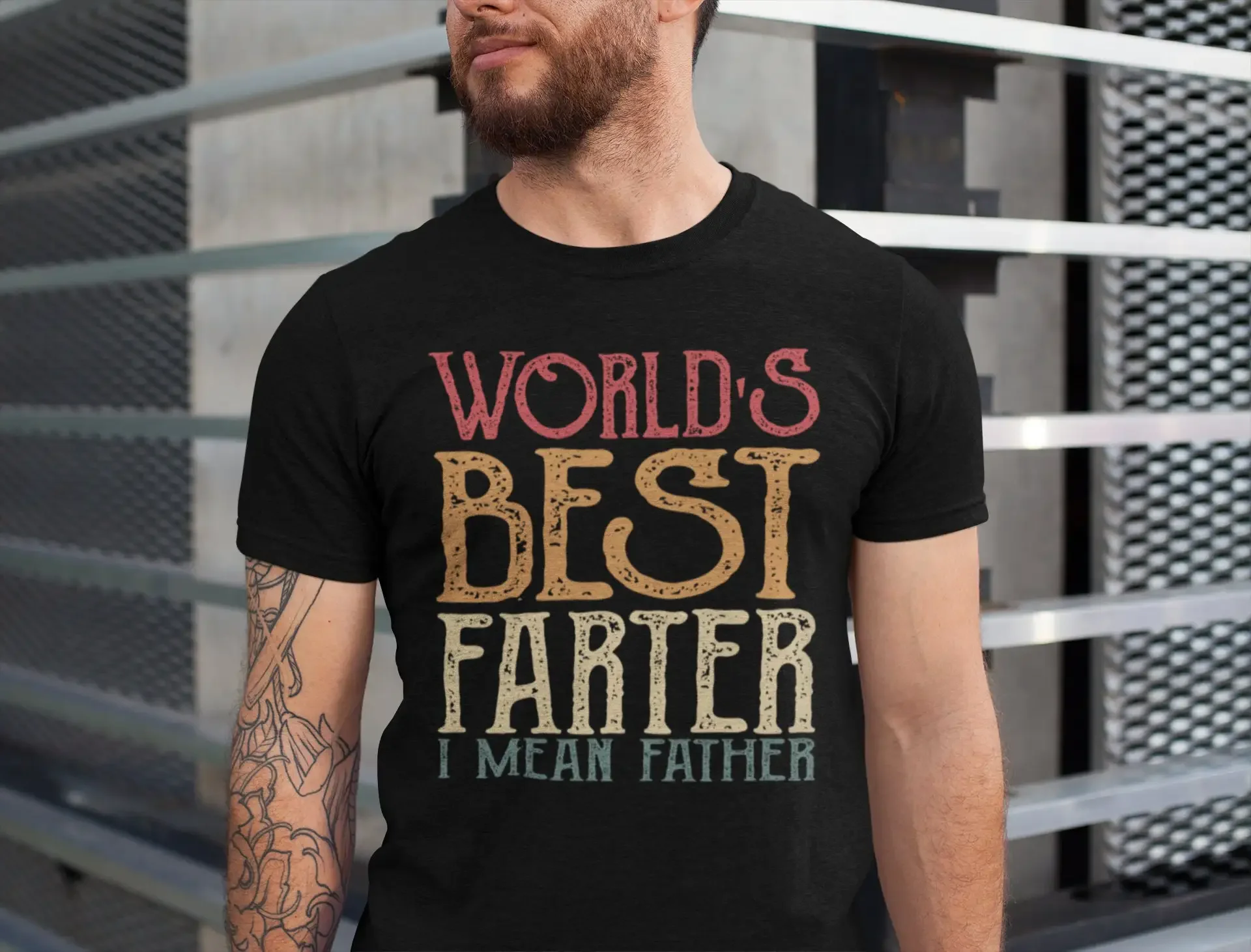 

World s Best Farter I Mean Father T Shirt Funny Fathers Day Husband Humor for Men Dad