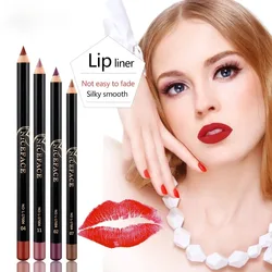 12 Colors Lip Makeup Pencils 1pcs Long Lasting Cheap Pigments Red Brown Purple Waterproof Matte Lip Liner Makeup Kits