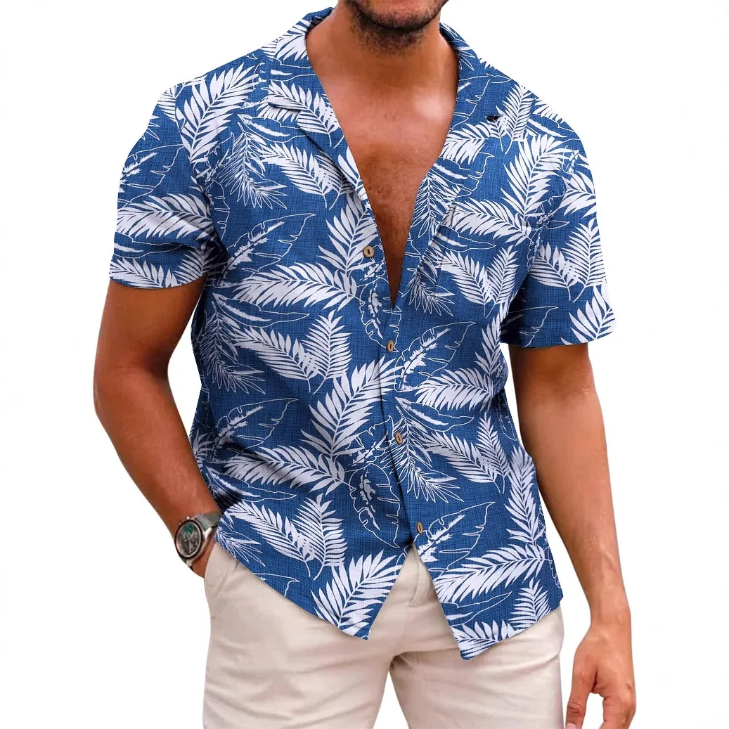 Men's Hawaiian Beach Style 3D Printed Shirt Men's Lapel Short Sleeve Multi-Pattern Fashion Western Casual Outdoor Vacation Top