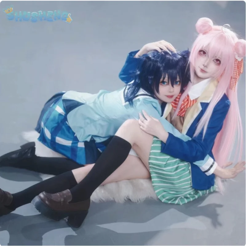 Matsuzaka Satou Koube Shio Cosplay Anime Happy Sugar Life Costume girl JK Skirt Schoolgirl School Wig Halloween party Uniform