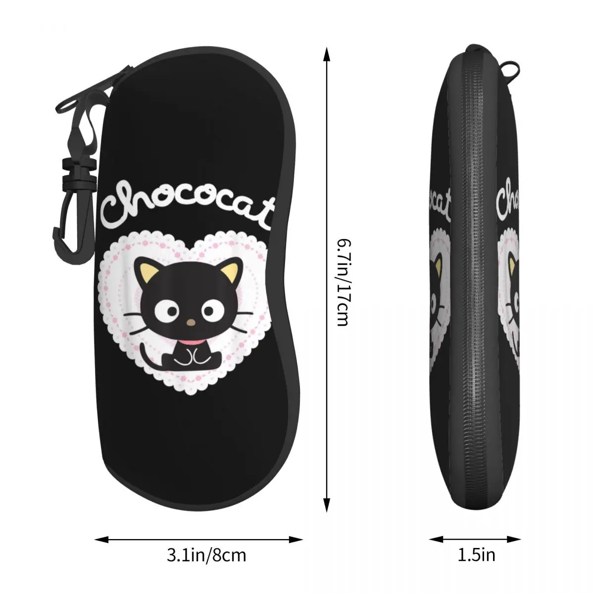 Chococat Sweet Valentine Glasses Case Travel Accessories Eyewear Storage Box Charming Eyeglasses Box