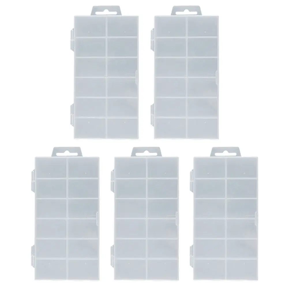 

5Pcs Bead Storage Boxes Compact Polypropylene Jewelry Organizers Earring Cases Nail Art Manicure Accessory Holder Multi