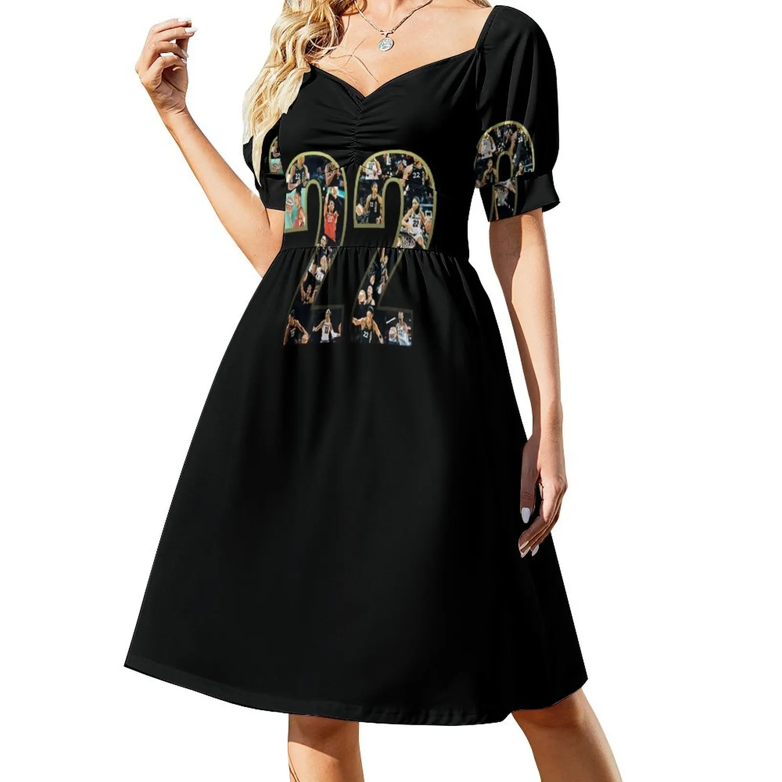 

A'ja 22 Wilson (Yellow & Black) Short-Sleeved Dress dress korean style elegant party dresses for women 2025