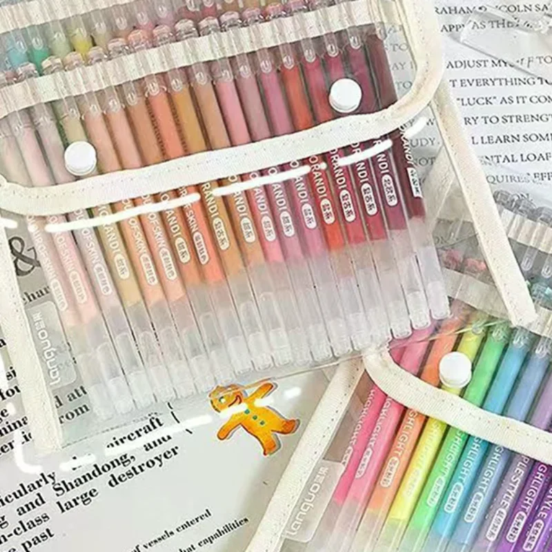 

1pc Color Pen Pouch Hand Accounting Large Capacity Pen Storage Bag Can Hold 36/108 Gel Pens Case Portable Stationery Bag