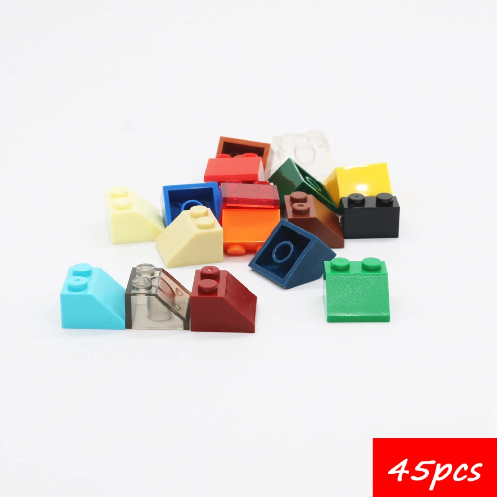 

45PCS Assembles Particles 3039 Slope 45 2x2 Bricks Building Blocks Parts DIY Assembly Educational Toys For Children Kids Gift