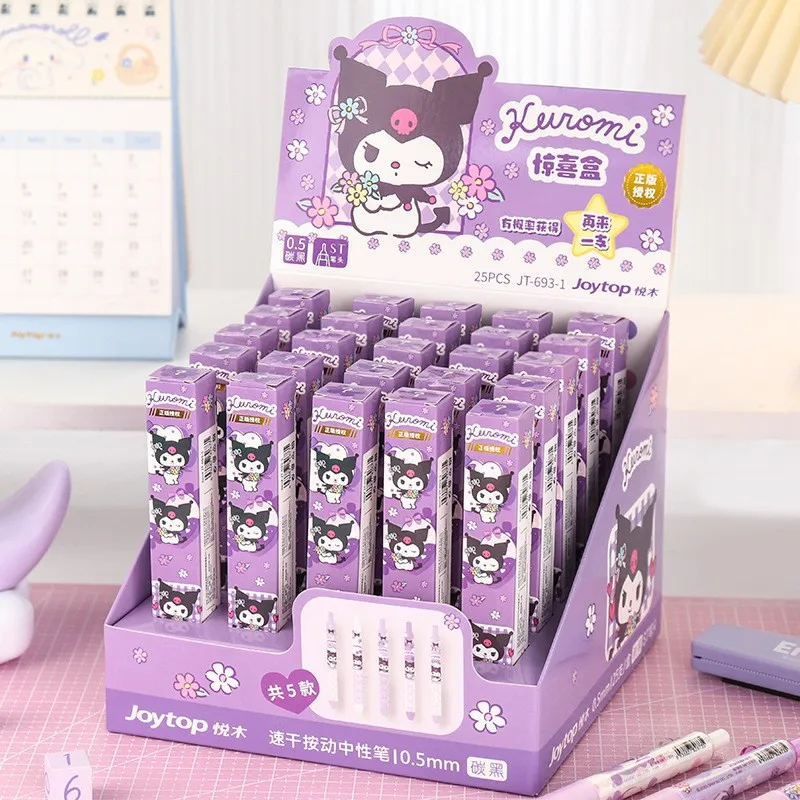 25 pcs/lot Sanrio Kawaii Pochacco Press Gel Pen Cute 0.5mm Black Ink Signature Pens Promotional Gift School Supplies