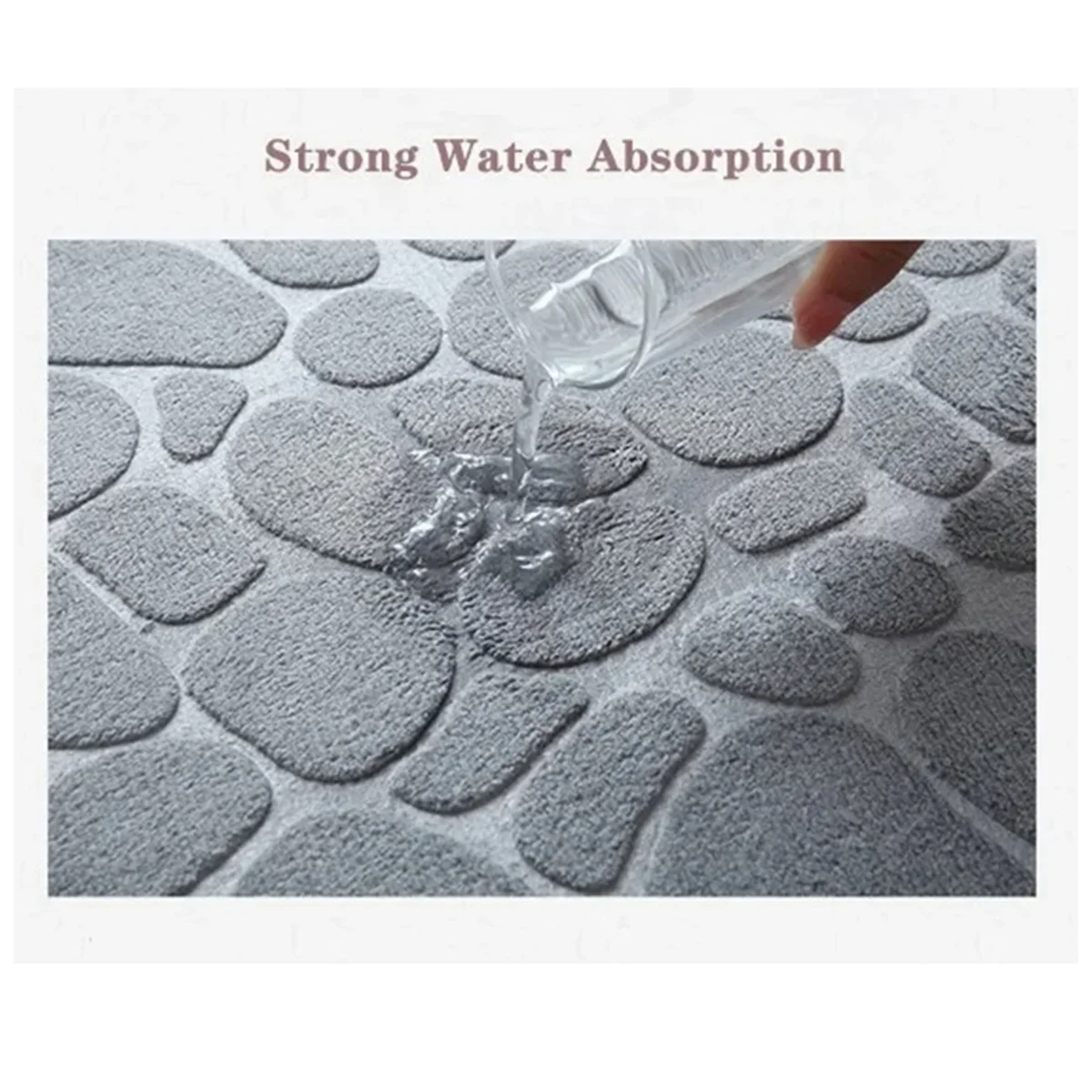 Bath Mat Cobblestone Bathroom Rugs Water Absorbent Bath Mats for Bathroom Machine Washable Bath Rugs(50X80cm,Pink)