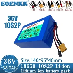 36 V 38 Ah 10S2P 18650 Lithium-Akku 550 W 38000 mAh 42 V Cooter-Fahrzeug, ultradünner tragbarer Akku mit BMS