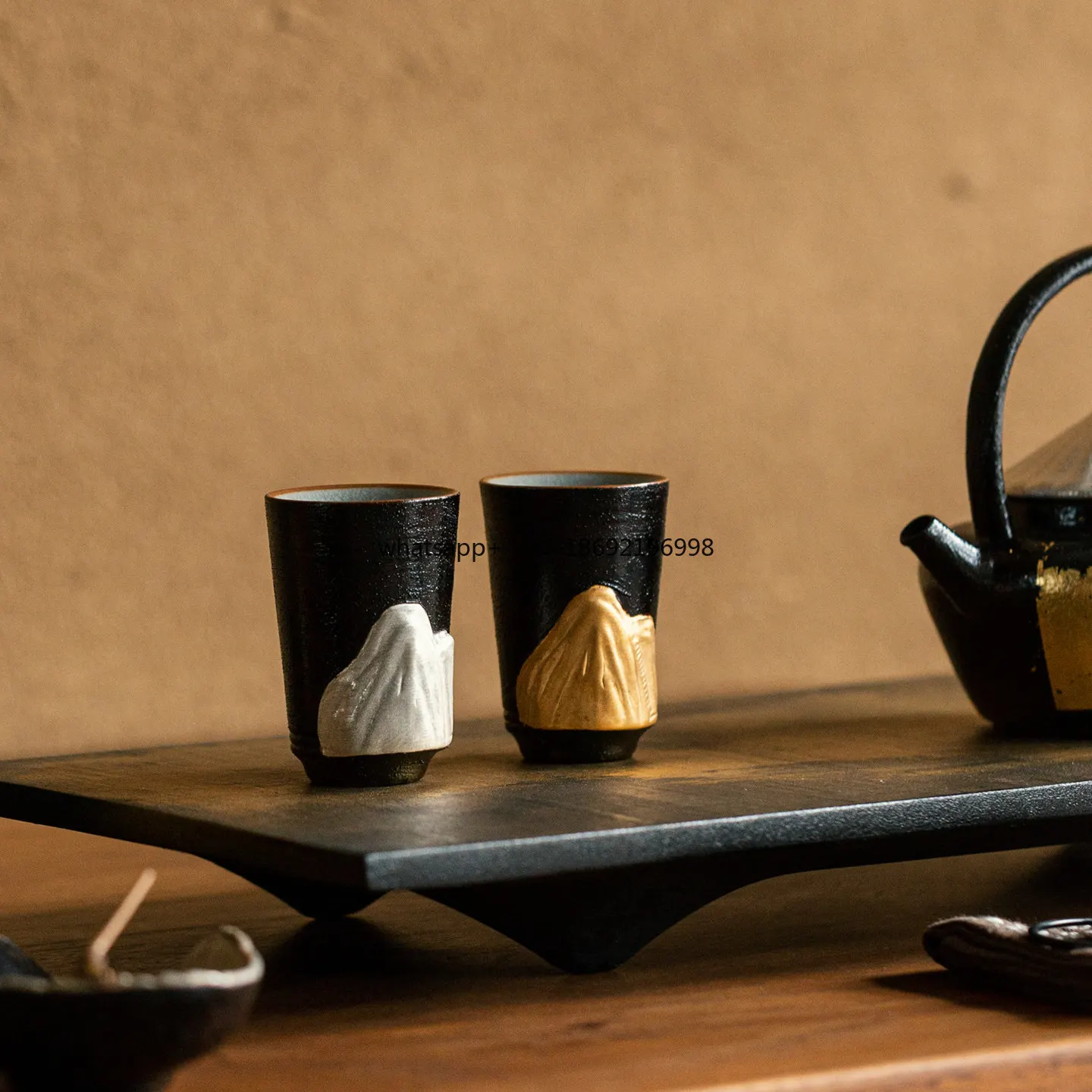 Ceramic Gilt Silver Master Cup Personal High-end Special Teacup Exquisite Single Cup Tea Tasting Kung Fu Tea Set