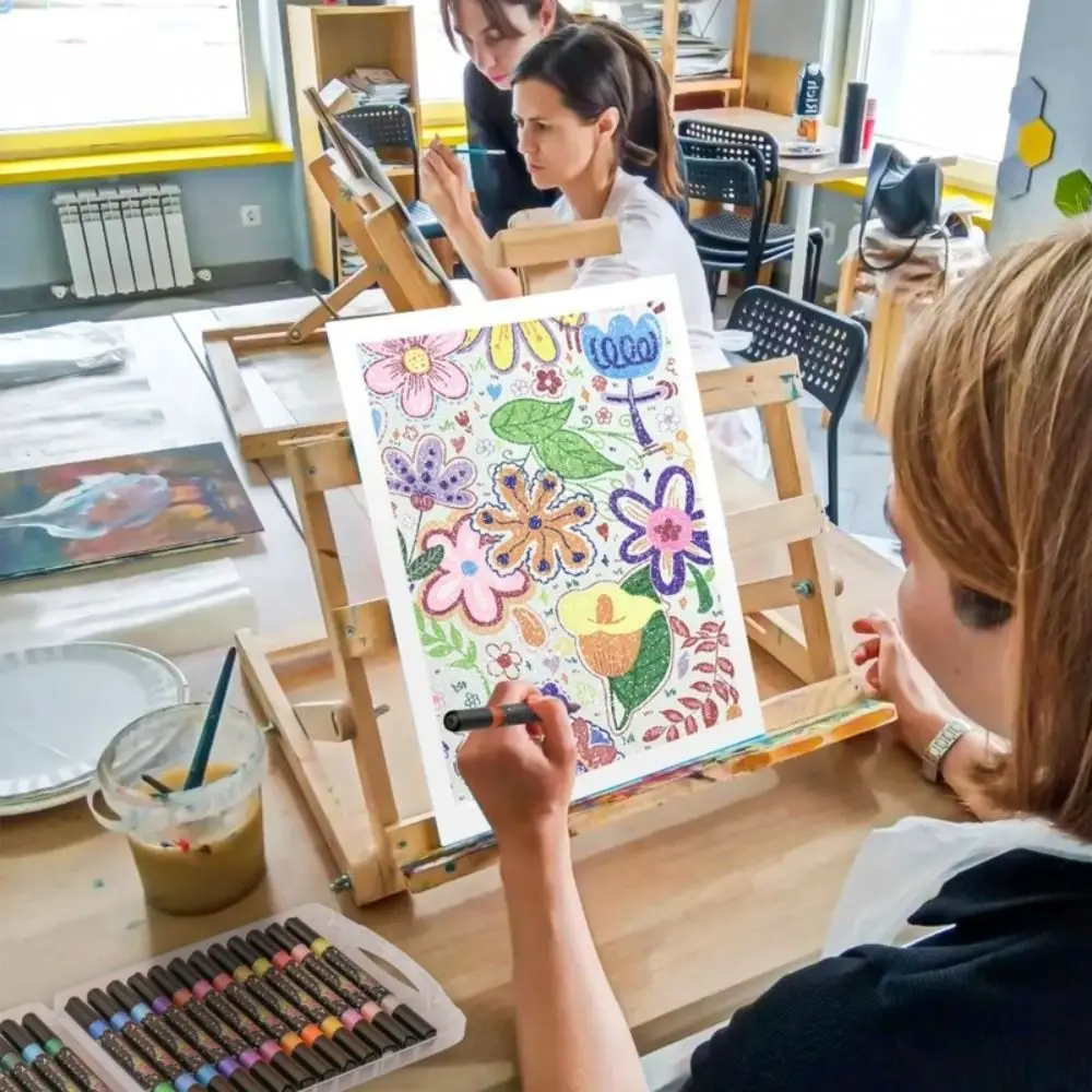 24/48/72/96 colori pennarello flash penna fluorescente bicolore perlescente audace penna per pittura per studenti a doppia testa