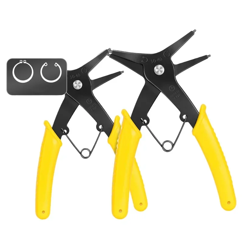 2 In 1 Snap Ring Pliers For Internal External Card Retaining Pincer Multifunctional Professional Hand Tool Hardware Repair Tool