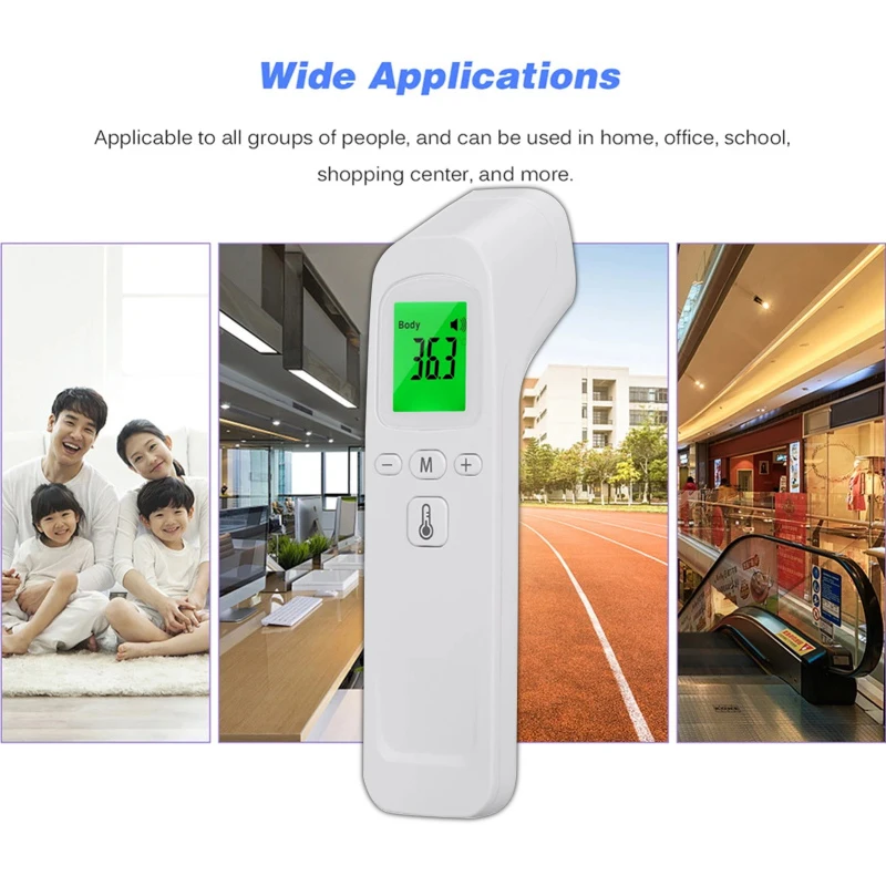 2-in-1 Household Infrared Forehead Temperature Gun Electronic Thermometer + Accurate Finger Clip Type Pulse Oximetry Oximeter