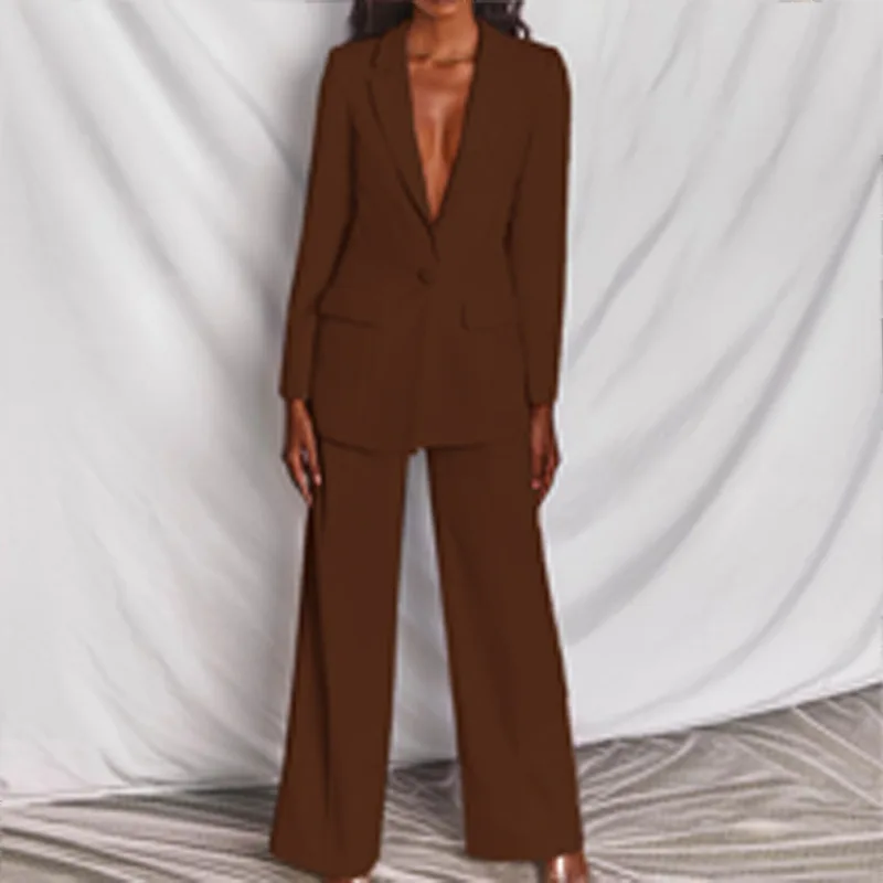 2023 New Autumn and Winter Women's Fashionable Casual Long-sleeved Trousers Suit Suit Спортивные Брюки Женские