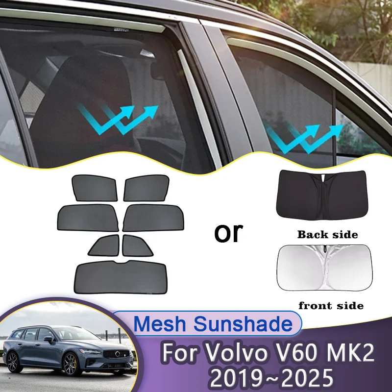 

Для Volvo V60 MK2 2019-2025: Солнцезащитная сетка на окна, магнитные шторки для конфиденциальности, аксессуары