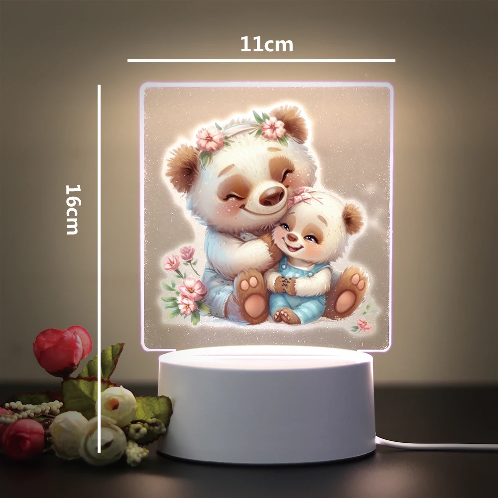 Mom and the little animal Children Bedroom Decor 3D Lamp For Home Room Decoration Nightlight 3D Led Night Lamp