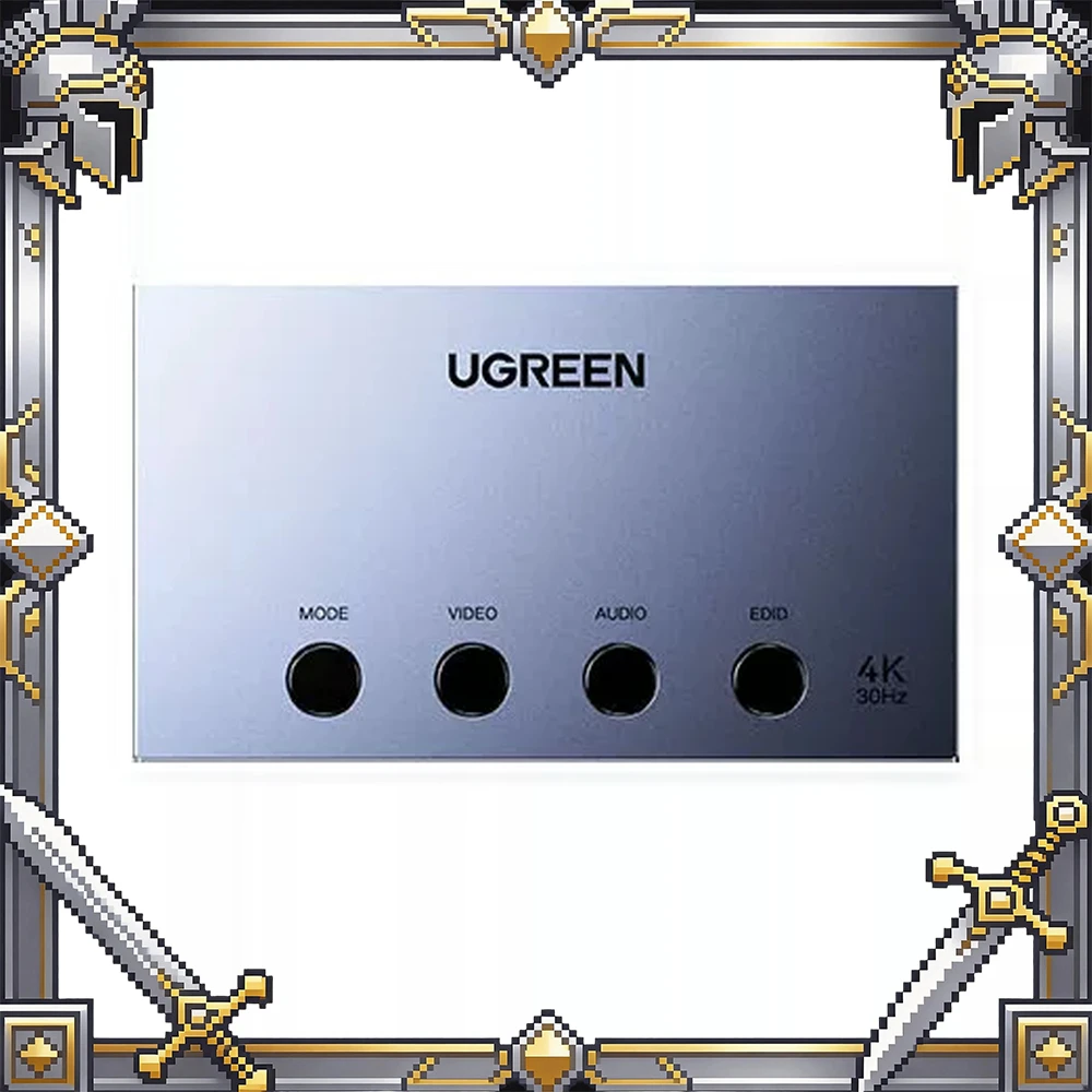 UGREEN 55498 HDMI Multiviewer 4 In 1 Out 4K30Hz 1080P60Hz with Remote Control for Gaming CCTV Monitor