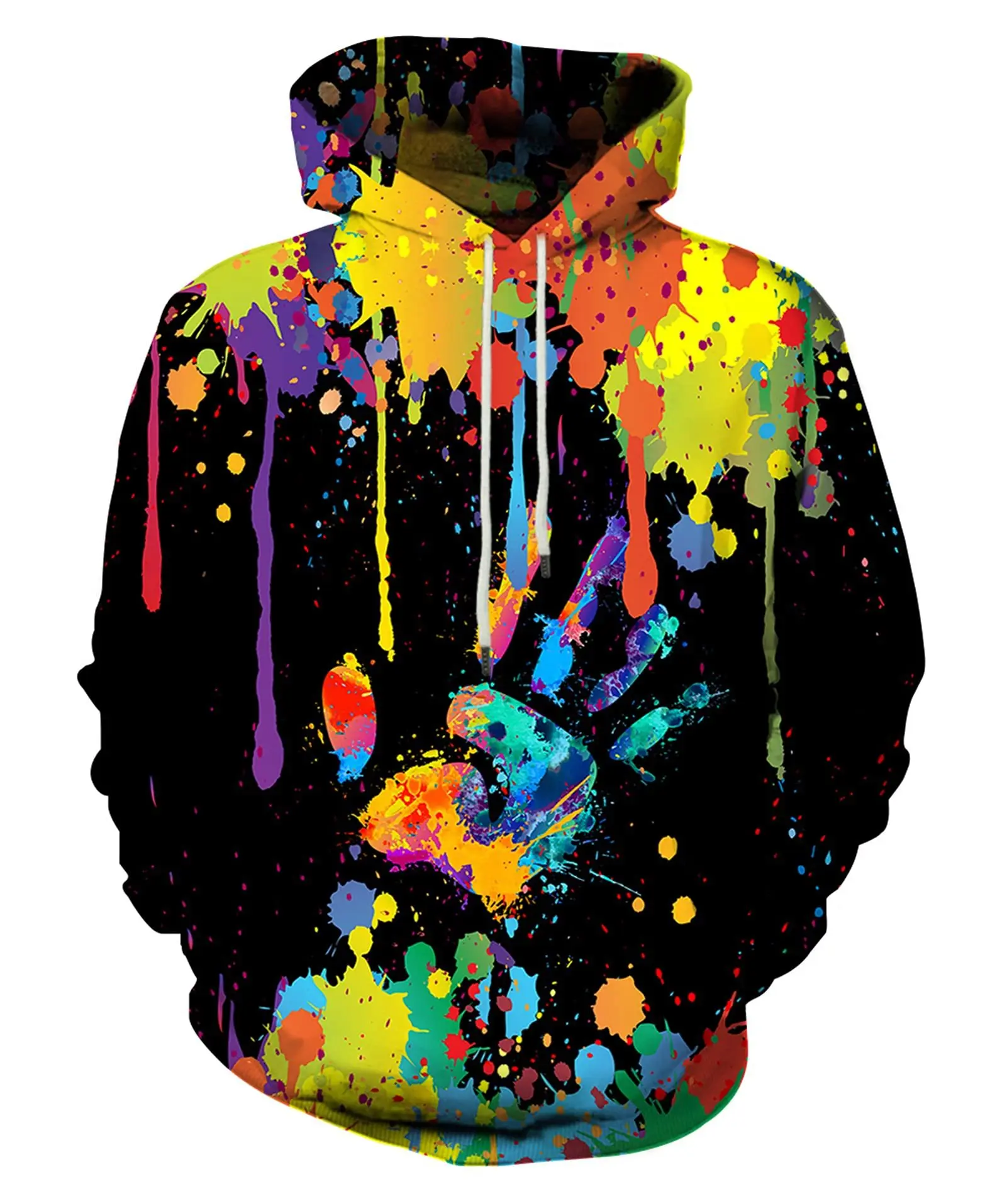 

2024 The New Hot Graffiti Casual Long Sleeve 3D Digital Printing Europe and the United States Large Size Men's Hoodie