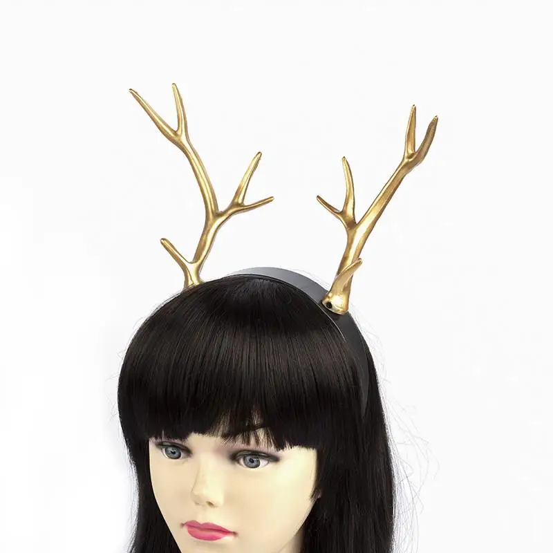 1pc Christmas Headband Christmas Antler Hair Hoop Deer Reindeer Antlers Hair Bands Christmas Hair Hoop Party Cosplay Costume