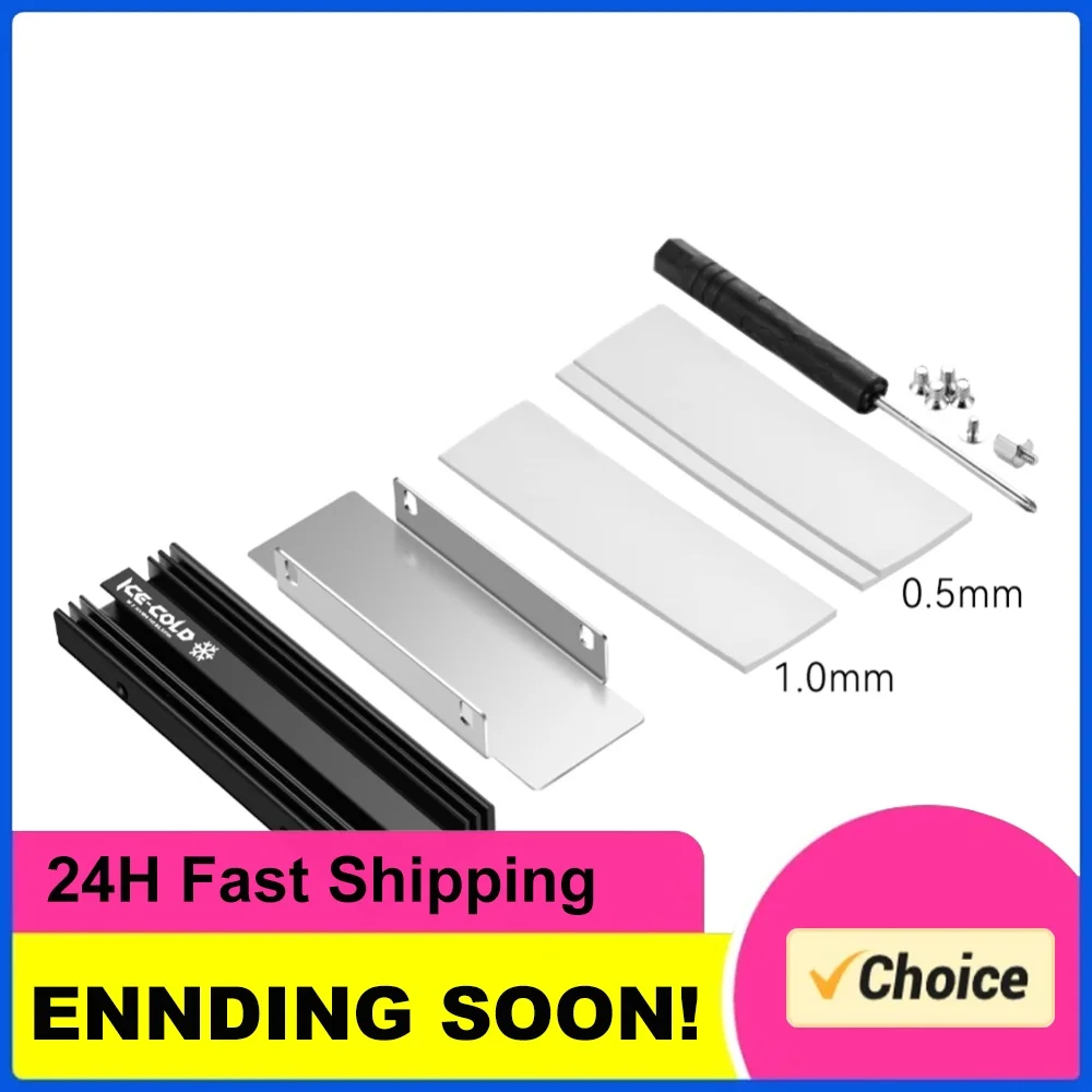 M.2 NGFF NVME 2280 SSD Heatsink Aluminum Alloy Solid State Disk Drive Radiator Cooler Cooling Pad for Desktop PC Heatsink
